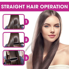 Royal Hair Straightener Brush Straightening Curler Hot Comb Electric Adjustable Heat